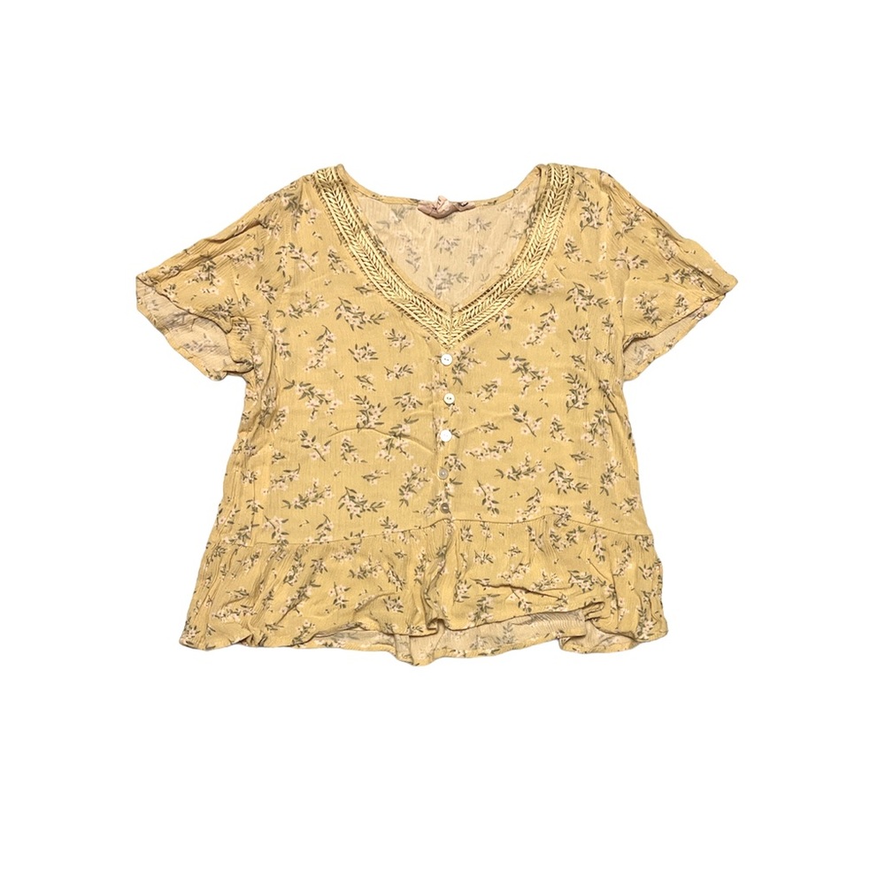 Floral yellow blouse